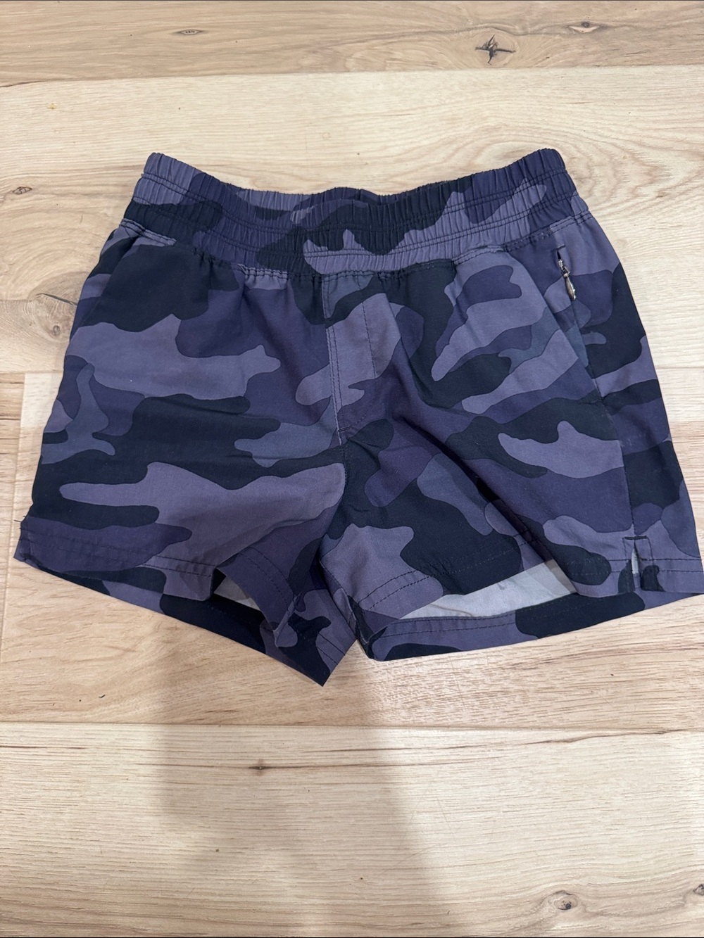 Old Navy Active Black and Gray Camo Shorts.